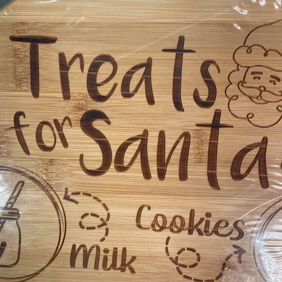 Totally Bamboo Treats for Santa Reindeer 14in Christmas Holiday Lazy Susan NEW - Picture 2 of 10